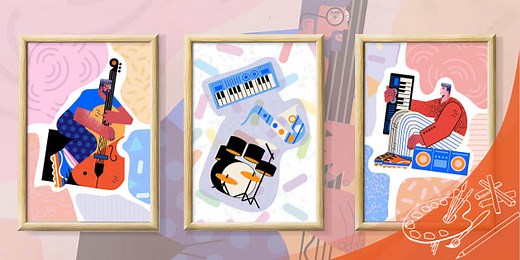Music Illustrated Posters Pack