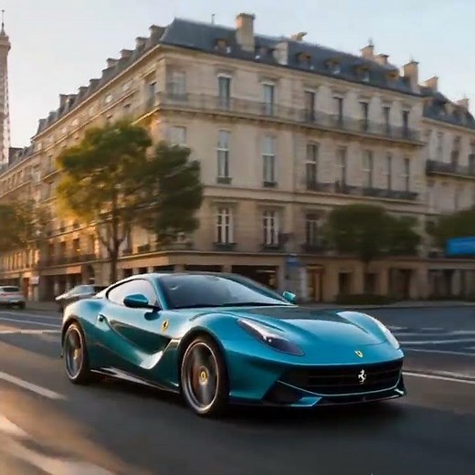 🏎️ Ferrari in Paris | Supercar Drive with Eiffel Tower View 🇫🇷✨ #shorts #automobile