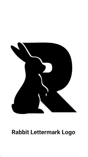 R + Rabbit Lettermark Logo Idea Process