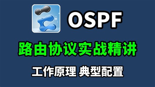 OSPF路由协议从原理到配置一次讲清，保姆级小白教程！网络工程师必须掌握