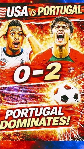 Portugal 🇵🇹 DOMINATES USA 😱 2-0 SHOCK! #shorts #football