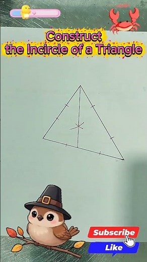 How to Construct the Incircle of a Triangle Using Only a Ruler and Compass #Geometry #maths #shorts