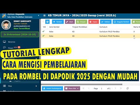 Cara Mengisi Pembelajaran pada Rombel di Dapodik 2025 dengan Mudah | Tutorial Lengkap!