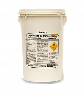 Balde 45 Kg Pastilhas Tablete Cloro Hypocal Hipoclorito de Cálcio 65% Consumo Humano | Fast Filtros