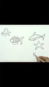 Dive into art with this easy underwater scene tutorial/This underwater drawing is so bright #shorts