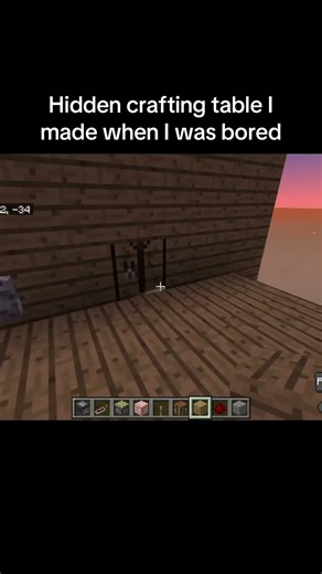 Hidden crafting table I made when I was bored