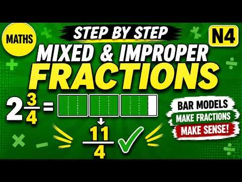 Converting Mixed Numbers and Improper Fractions Using Bar Models | GCSE Maths