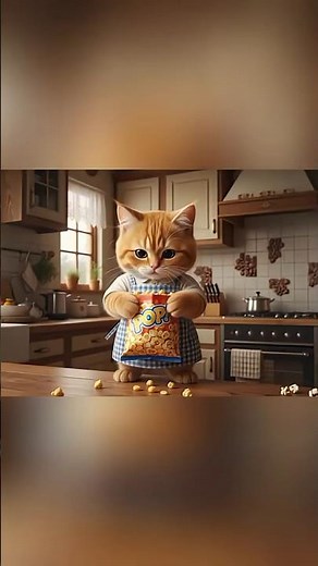 The Cat Who Made Popcorn 🍿✨” #cat #funny #3danimation