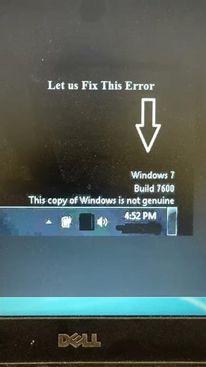 Remove windows 7 genuine error in 10 seconds ‪@geeklappy‬ #shorts