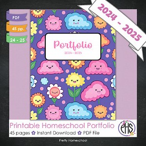 Printable Homeschool Portfolio / End-of-the-year Homeschool Report