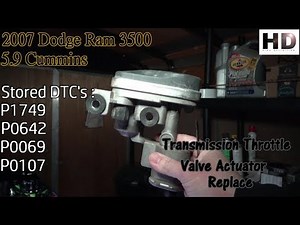 2007 Dodge Ram 3500 5.9 p1749 p0069 p0107 p0642
