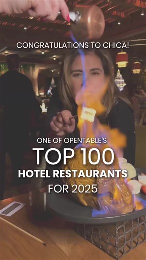CHICA has been named one of the Top 100 Hotel Restaurants by OpenTable x KAYAK, and one bite will tell you why. | The Venetian Resort Las Vegas