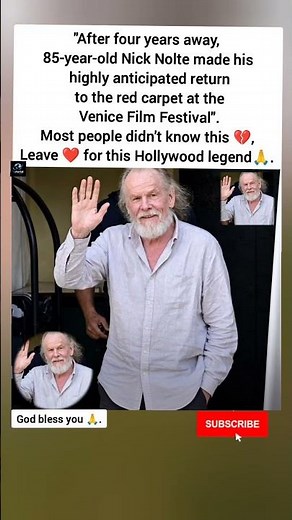 At 85, Nick Nolte Returns to the Red Carpet After 4 Years ❤️ #shorts