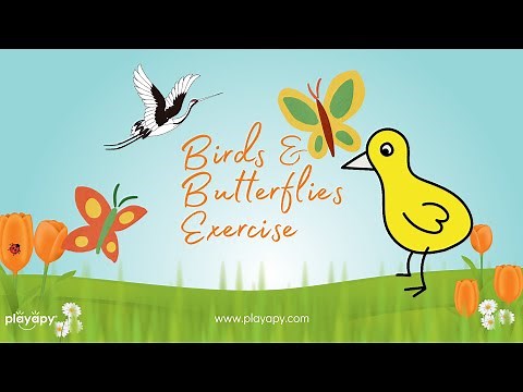 BIRDS & BUTTERFLIES EXERCISE 🦅🦋| Spring Virtual PE Game for Kids | Fun Dance & Butterfly Brain Break