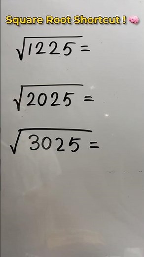 Square Root Shortcut | Fast Calculation | #maths #mathematics #mathstricks #mathshorts