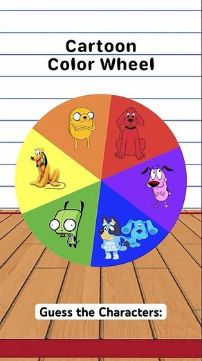 Cartoon Color Wheel: Animal Edition! #bluey