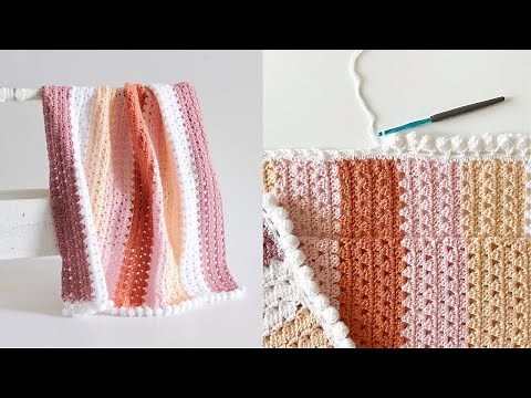 Crochet Modern Boho Granny Blanket Tutorial
