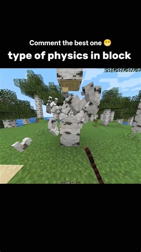 minecraft with physic mod #minecraft #shorts