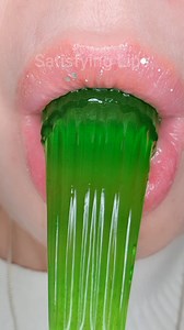 1.7M views · 10K reactions | ASMR Satisfying Green Jelly #satisfyinglips #jelly #satisfyinglips #asmr | Satisfying Lips | Facebook