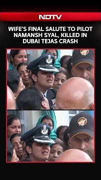 Dubai Plane Crash | Wife's Emotional Goodbye To Pilot Namansh Syal, Killed In Dubai Tejas Crash