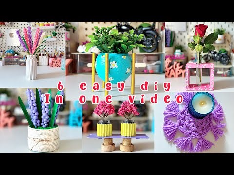 Diy 6 Easy Diy Crafts Tutorial In Single Videolyoutube