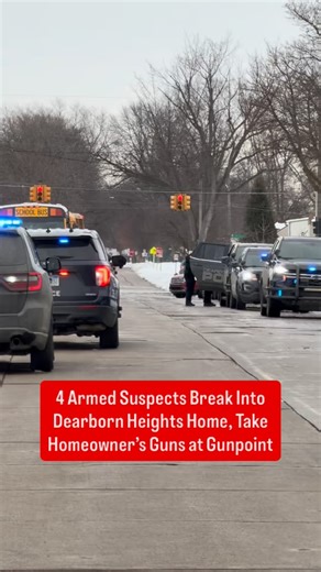 Dearborn Heights police are investigating an armed home invasion reported earlier this afternoon in the city’s south end. The incident occurred on Annapolis Street near Beech Daly. Police say 4 armed males forced their way into a home, robbed the homeowner, and took the homeowner’s firearms before fleeing the area. No arrests have been made. Police conducted a K-9 search, and a nearby school was placed on lockdown as a precaution while officers searched the area. There is no threat to the commun