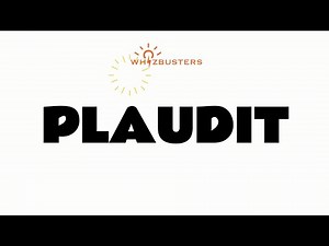 PLAUDIT (noun) Meaning with Examples in Sentences | GRE GMAT LSAT SA