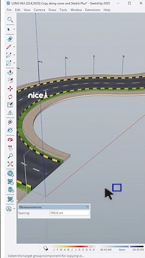 SketchUp Tutorial ✨Learn how to place an object along a curved line in SketchUp. ​⁠@NiceTower #art