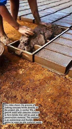 On-Site Concrete Brick Manufacturing Process