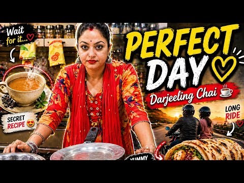 Secret Darjeeling Chai ☕ 😱 + Romantic Ride 🏍️ & Street Food 🌯