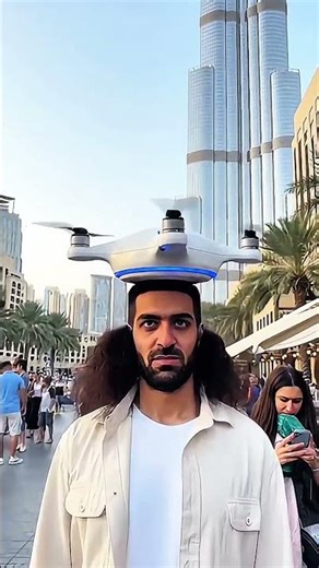 Dubai’s Newest AI Barber Drone Will Shock You! 🤖✨ Instant Full-Head Haircut Transformation #shorts