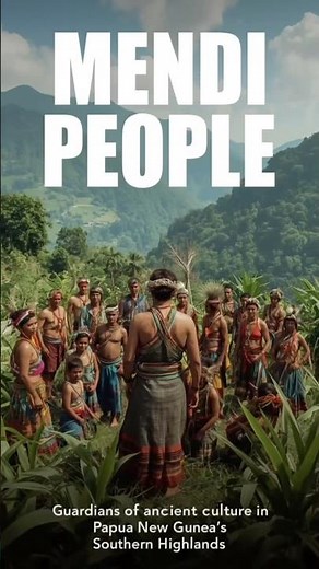 The Mendi People of Papua New Guinea: Highland Warriors of Tradition 🇵🇬 #tribalworld #shorts