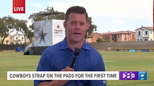 4.1K views · 242 reactions | Our latest dispatch from Dallas Cowboys training camp, on the first day of full pads, and the Jones fracture suffered by wide receiver James Washington. He is expected to be out for several weeks, very likely missing the start of the regular season. | Mike Leslie | Facebook