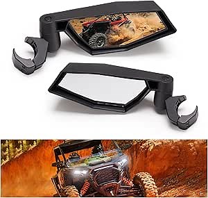 KIWI MASTER Side Mirrors for 2024 2025 Polaris RZR XP 1000 Accessories, 2014-2023 RZR XP 1000 900 S Turbo Trail Adjustable Folding Rear View Mirror 2884524, Pair
