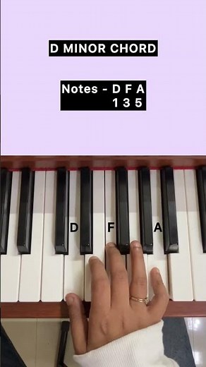 D minor chords piano #pianochords #chords #pianolessons