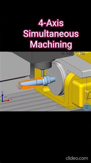 4-Axis Simultaneous Machining in SolidCAM | High Precision CNC Milling#cncmaching #ytshorts