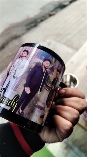 150/- Black Printed Mug, Ceramic, Stylish Design for Coffee and Tea