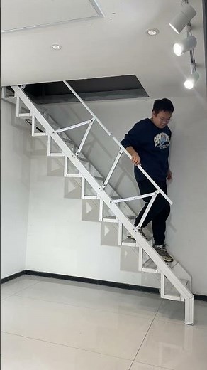 Sturdy Wall-Mounted Ladder | Space-Saving & Easy to Use#WallMountedLadde#HomeImprovement