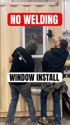 The ultimate container window installation hack #diy #construction