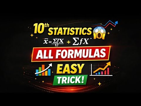 👉 Statistics Formulas Class 10 📊 Easy Tricks to Remember All Concepts!#10thmaths 