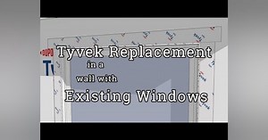 Tyvek Retrofit on a Wall with Windows Already Installed
