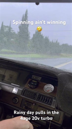 4age 20valve turbo rainy day pulls spinning 1st & 2nd #4age