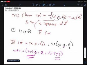 (4.3) Subspaces of Vector Spaces