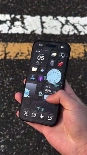 Widgets and wallpaper blend perfectly.Drop “blue” in the comments for tutorial wallpaper.