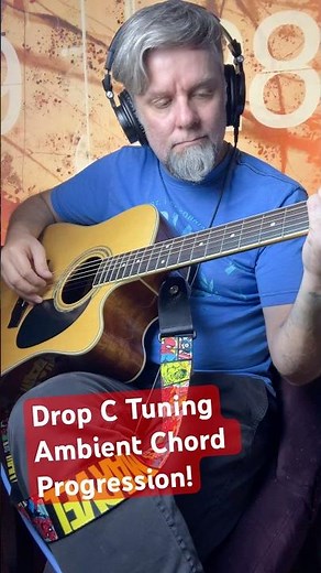 Drop C tuning ambient acoustic guitar chord progression #dropctuning #ambientmusic #guitar
