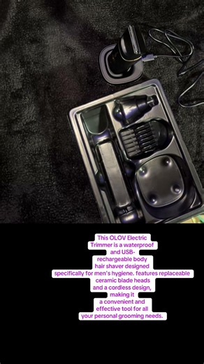 OLOV Electric Trimmer is a waterproof and USB-rechargeable body hair shaver designed specifically