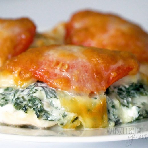 This cheese and spinach stuffed chicken breast recipe takes just 30 minutes! Just a few common ingredients needed for the best easy spinach and cheese stuffed chicken ever! RECIPE FROM Wholesome Yum - Low Carb Recipes ==> https://www.wholesomeyum.com/recipes/spinach-stuffed-chicken-breast-with-cheese-low-carb-gluten-free/ | Wholesome Yum - Easy Healthy Recipes