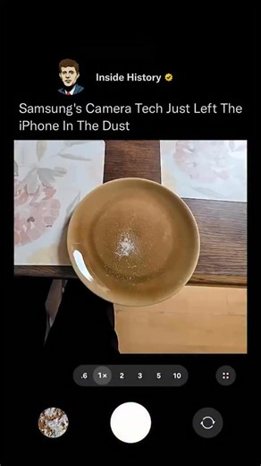 The difference is anything but subtle — you’re seeing crystal-clear detail at a microscopic level! Samsung’s ultra-zoom and high-resolution sensors, powered by advanced optics and AI, capture detail that once seemed impossible for a smartphone. This isn’t just photography — it’s a new way of seeing the world. Zoom in far enough, and the everyday turns extraordinary. (Via: spy6y_tech/TikTok) #history #reels #quality #samsung #viral | Inside History