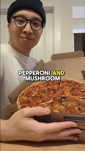 I Tried The Domino's Pepperoni & Mushroom Pizza In Calgary Alberta!