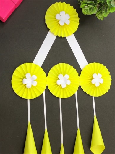 Easy and Beautiful Paper Flower Wall Hanging Craft